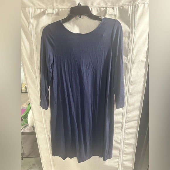 Lilly Pulitzer Ophelia Womens Long‎ Sleeve Knee Length Knit Blue Dress Size M - Picture 2 of 9